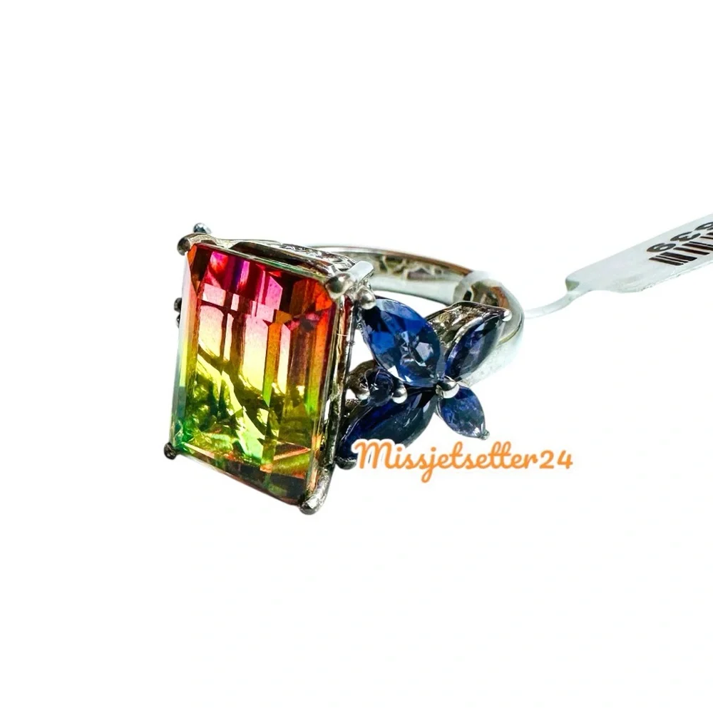 JTV Multi Color Butterfly Ring Size 6.5 NWT